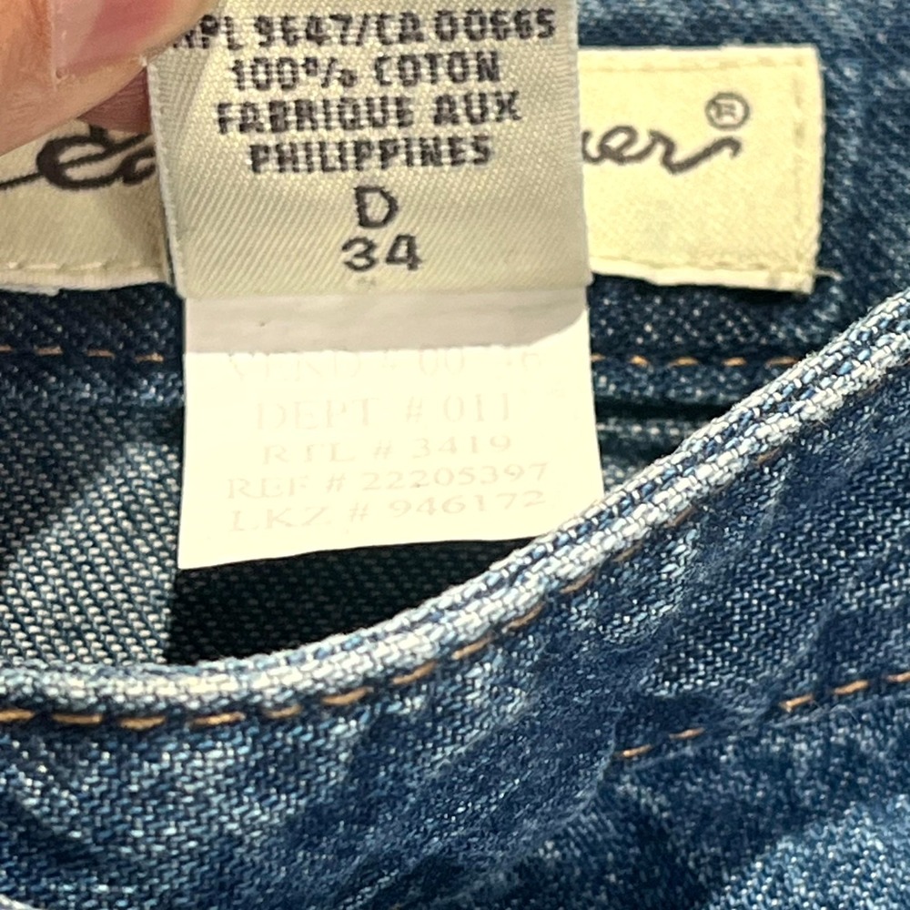 Vintage Eddie Bauer A-Line‎ Wrap Skirt Womens 4 Blue Denim Medium Wash Cotton - Picture 5 of 13
